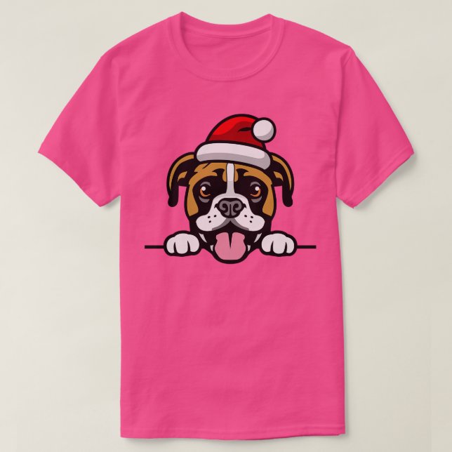 Camiseta navidades lindos de perro santa (130) (Diseño del anverso)