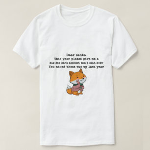 Camiseta Navidades lindos, graciosos gráficos de zorro con