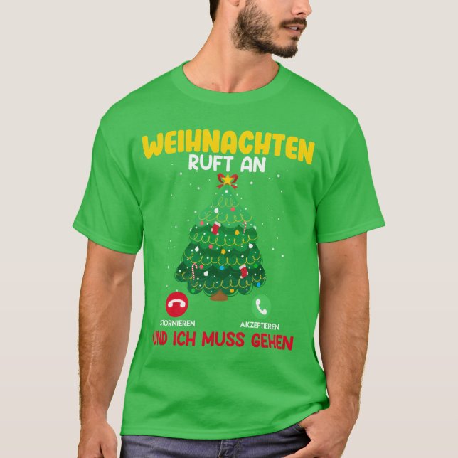 Camiseta Navidades llaman a Christmasree en la vendimia de  (Anverso)