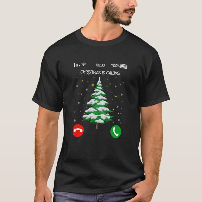 Camiseta Navidades llaman a la Iglesia cristiana por teléfo (Anverso)