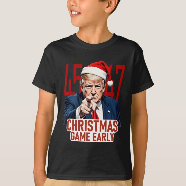 Camiseta Navidades llegaron temprano y gracioso Donald Trum (Anverso)