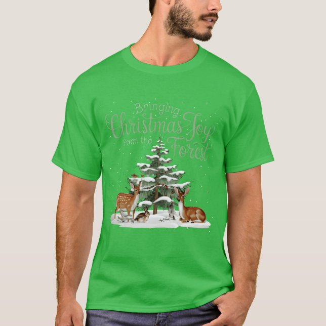 Camiseta navidades llevando la alegría de los navidades del (Anverso)