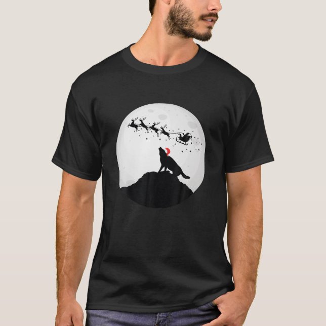 Camiseta Navidades Lobo S Santa Hat Wolves Pajama (Anverso)