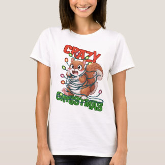 Camiseta Navidades locos: ardilla frustrada