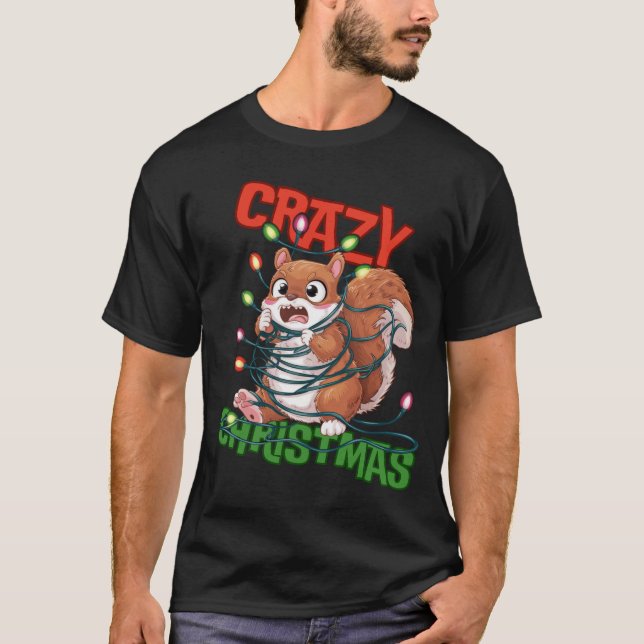 Camiseta Navidades locos: ardilla frustrada (Anverso)