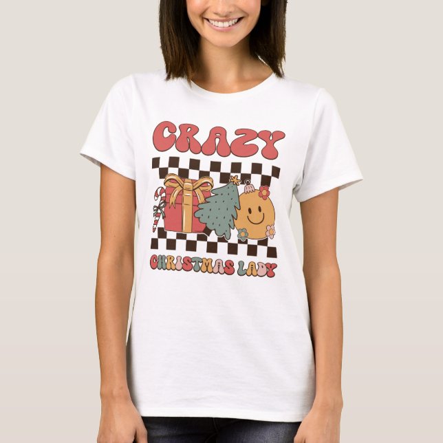 Camiseta Navidades locos retro 2023 Lady Design (Anverso)