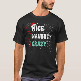 Camiseta Navidades locos y traviesos lista Navidad Santa Cl