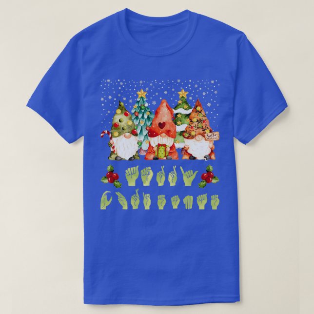 Camiseta Navidades Long S Del Lenguaje De Rótulo Gnome Hand (Diseño del anverso)