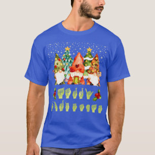 Camiseta Navidades Long S Del Lenguaje De Rótulo Gnome Hand