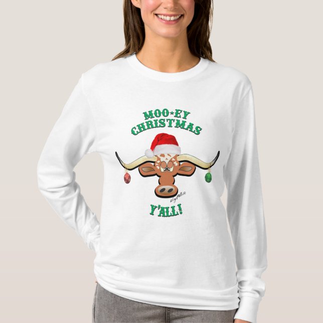 Camiseta Navidades Longhorn Steer (Anverso)