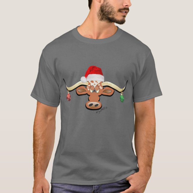 Camiseta Navidades Longhorn Steer (Anverso)