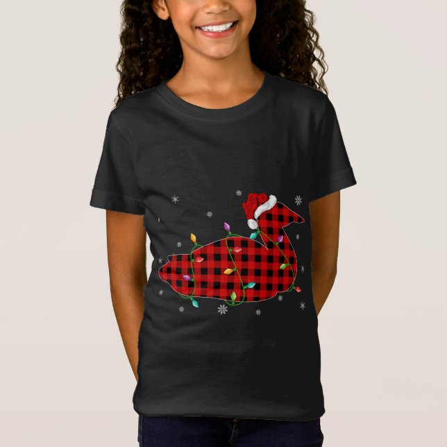 Camiseta Navidades Loon Bird de la Familia Buffalo Plaid (Anverso)