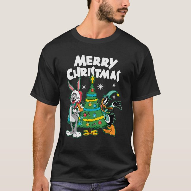 Camiseta Navidades Looney Tunes Bugs Bunny Daffy Duck Tree (Anverso)