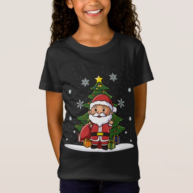 Camiseta Navidades Lovely Cute Kawaii Chibi Santa Claus (Anverso)