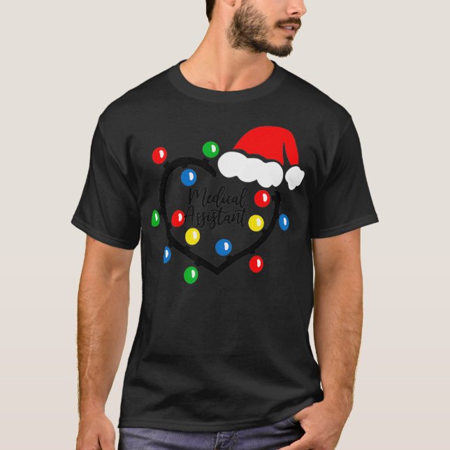 Camiseta Navidades Luces Auxiliar Médico Enfermero C (Anverso)