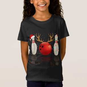 Camiseta Navidades Luces Bowling Lover Funny Bowl Xmas Gif