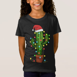 Camiseta Navidades Luces Cactus Lover Gracioso Regalo de Na