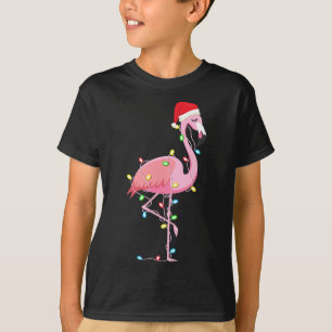 Camiseta Navidades Luces Flamingo Lover Gracioso Regalo de 