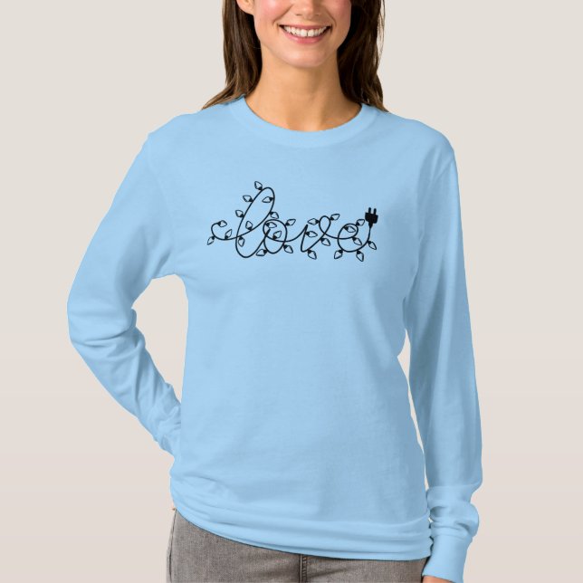 Camiseta Navidades Luces Love Text-45871 (Anverso)