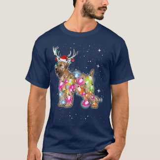 Camiseta Navidades Luces Ruedas Recubiertas Blancas Perro T