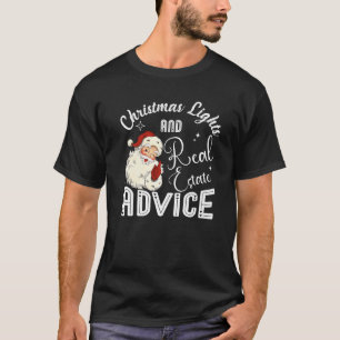 Camiseta Navidades Luces Y Asesoramiento Inmobiliario Funny