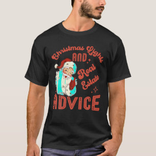 Camiseta Navidades Luces Y Asesoramiento Inmobiliario Funny