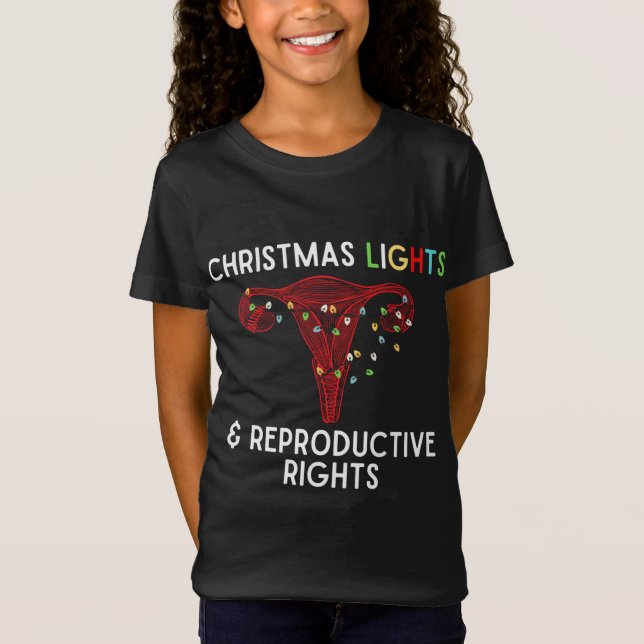 Camiseta Navidades Luces y Derechos Reproductivos Pro Choic (Anverso)