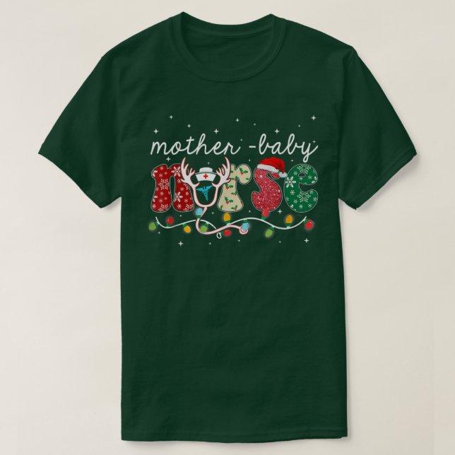 Camiseta Navidades Madre Lactantes Enfermeras Envuelven Los (Diseño del anverso)