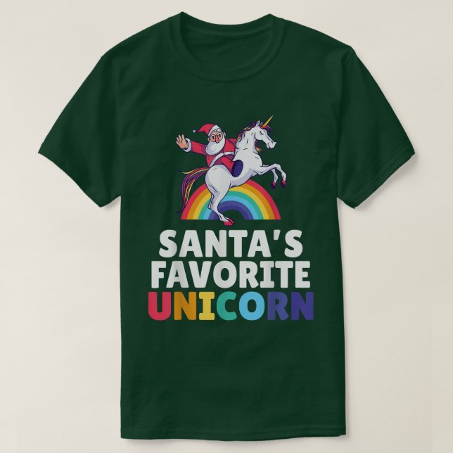 Camiseta Navidades mágicos Unicorn favoritos de Santas, Uni (Diseño del anverso)
