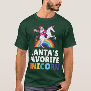 Camiseta Navidades mágicos Unicorn favoritos de Santas, Uni