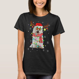 Camiseta Navidades malteses de Perro Santa Hat