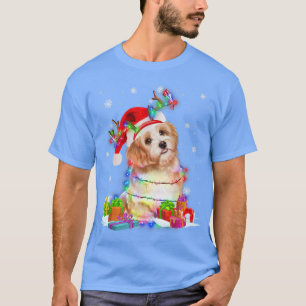 Camiseta Navidades malteses de renos iluminan divertida Nav