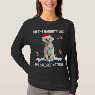 Camiseta Navidades Malteses Perro Lista De Ridículas Y No L