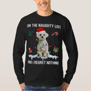 Camiseta Navidades Malteses Perro Lista De Ridículas Y No L