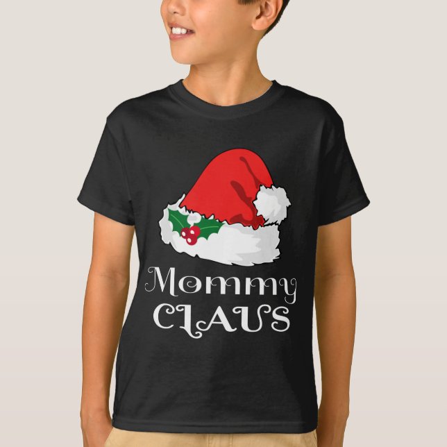 Camiseta Navidades Mamá Claus coincide con Pajama Santa Hat (Anverso)