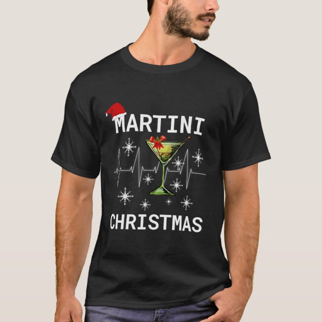Camiseta Navidades Martini Cocktail Happy Hour Shirt Funny (Anverso)