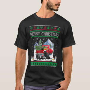 Camiseta Navidades más feos Gorra del Black Lab Santa Red T