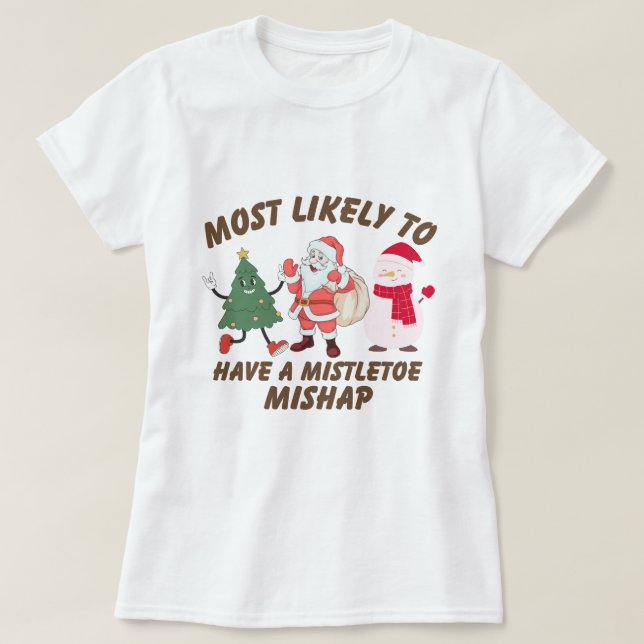 Camiseta Navidades 'Más Probables De' Graciosos - Confronta (Diseño del anverso)