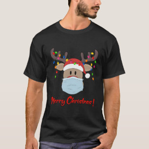 Camiseta Navidades masacran la máscara de la máscara de ren