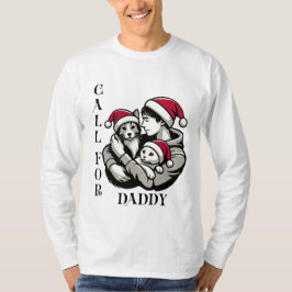 Camiseta Navidades mascotas minimalistas llaman a papá