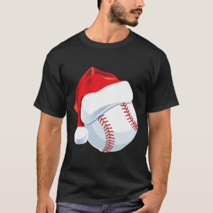 Camiseta Navidades masculinos de béisbol Santa Hat