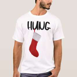 Camiseta Navidades masculinos graciosos levantan una camise