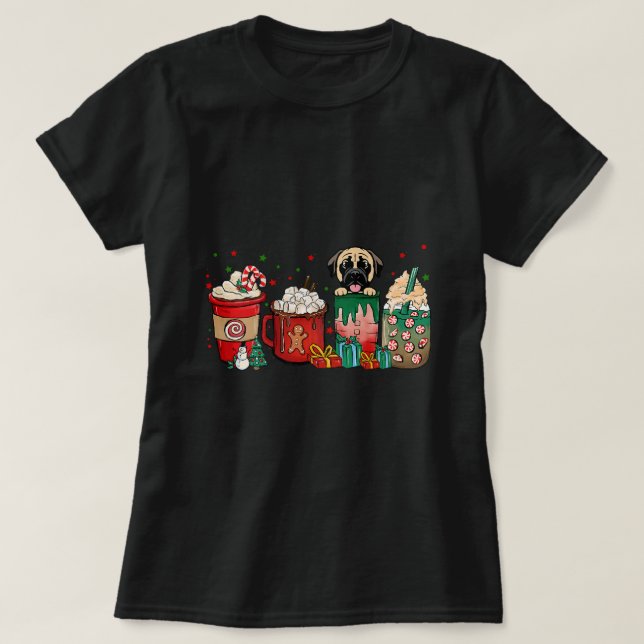 Camiseta Navidades Mastiff Perro Café Café Exmiso Mascota d (Diseño del anverso)
