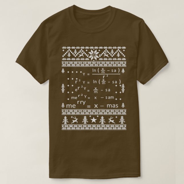 CAMISETA NAVIDADES MATEMÁTICOS NAVIDADES DE UGLY COINCIDEN  (Diseño del anverso)