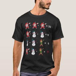 Camiseta Navidades Math Puzzle Santa Snowman Elf Nerd Holid