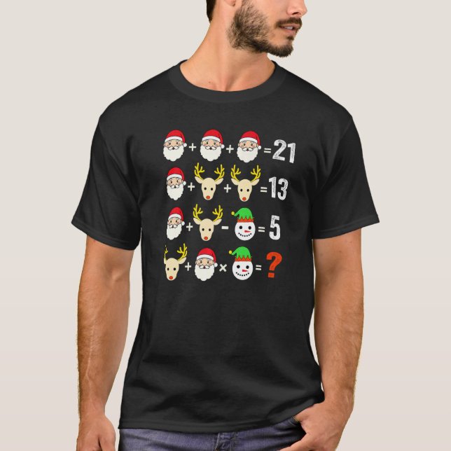 Camiseta Navidades Math Teachers Hombres Navidades divertid (Anverso)