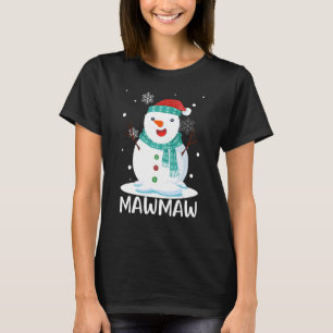 Camiseta Navidades Mawmaw Snowman Santa Matching Familia