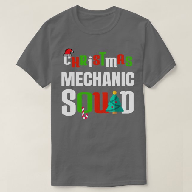 Camiseta Navidades Mecánica Squad Xmas Auto Car Mechanic (Diseño del anverso)