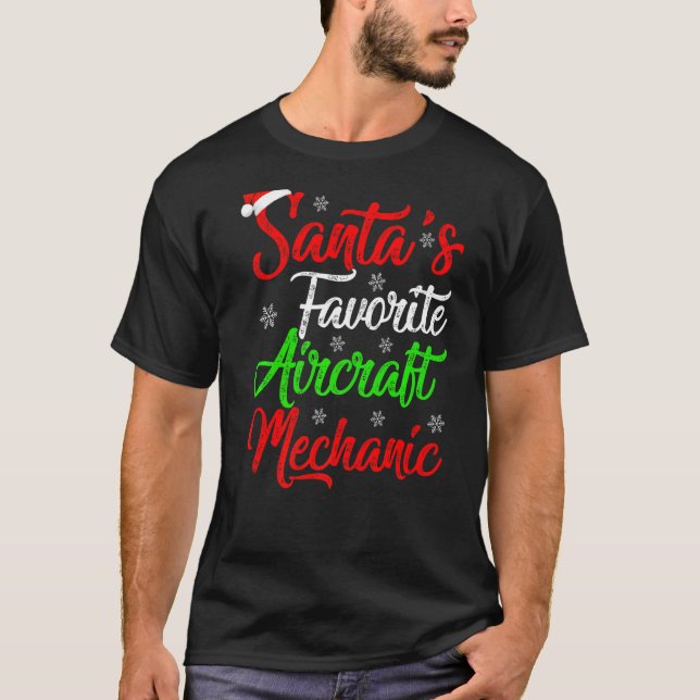 Camiseta Navidades mecánicos de aeronaves favoritas de Sant (Anverso)