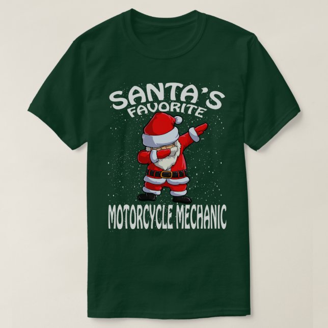 Camiseta Navidades mecánicos de motocicletas favoritas de S (Diseño del anverso)